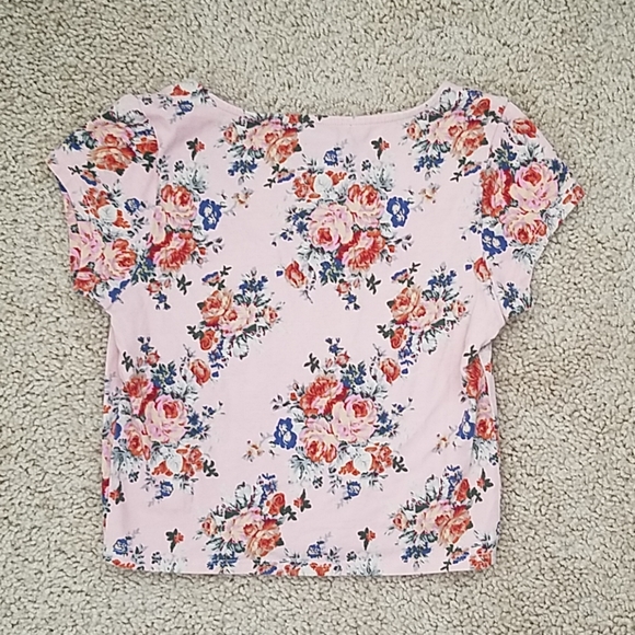 Forever 21 pink floral crop top - Picture 2 of 4